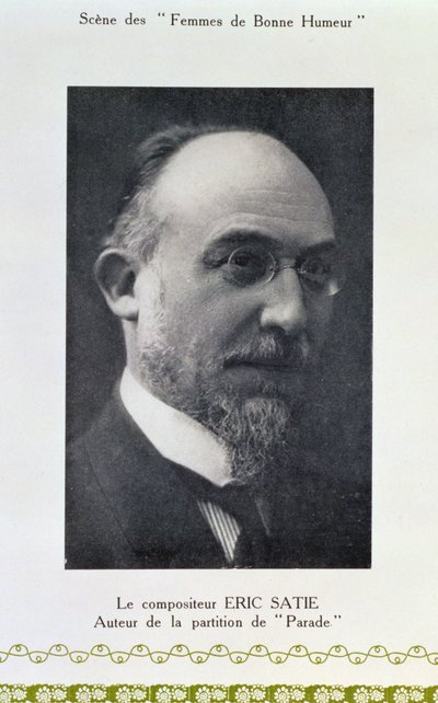 Eric Satie (1866-1925), compositor francés, retrato fotográfico de French Photographer